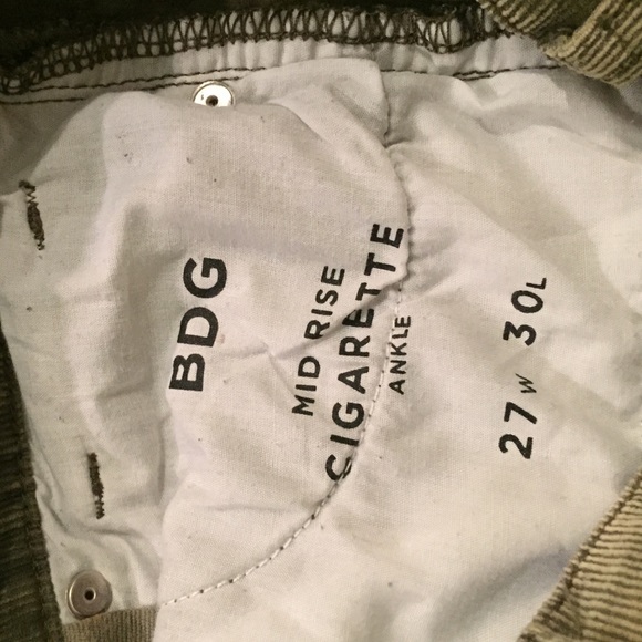 MID RISE ARMY GREEN CORDS - Picture 3 of 3