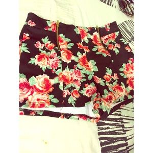 Cute black and floral shorts