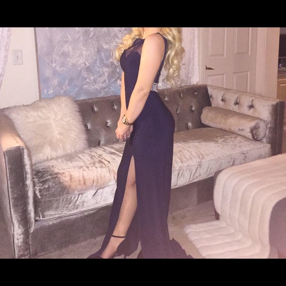 Navy blue prom dress