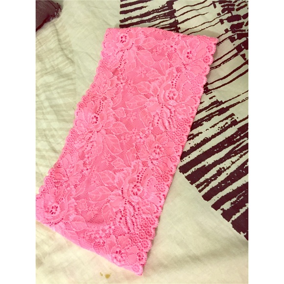 Laced pink bandeau