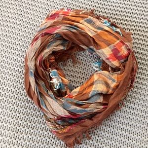 Multicolored Aztec-Print Scarf