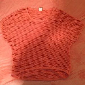 Coral High Low Tee