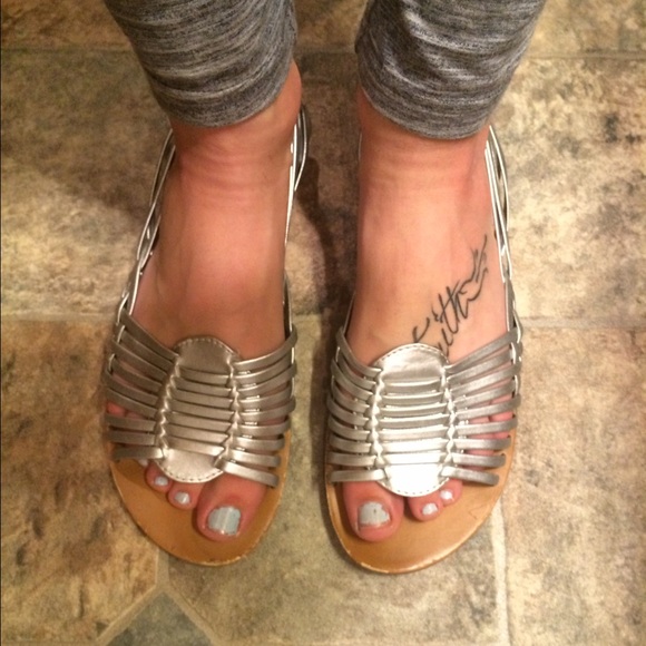 Silver sandals
