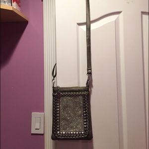 Grey crystal bag MMS