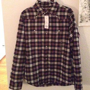 Uniqlo plaid flannel shirt men's small NWT