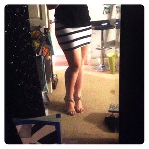 H&M Striped Mini Skirt