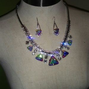Katy Perry Prism jeweled necklace and earrings