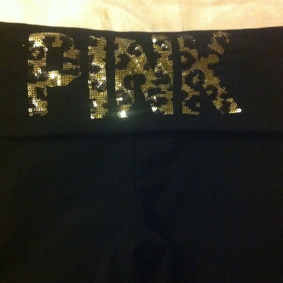 SOLD Victoria's Secret leopard sequin yogas - Picture 2 of 4