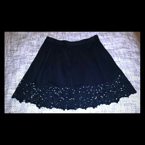 BCBG laser cut A-line skirt