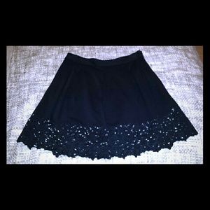 BCBG laser cut A-line skirt