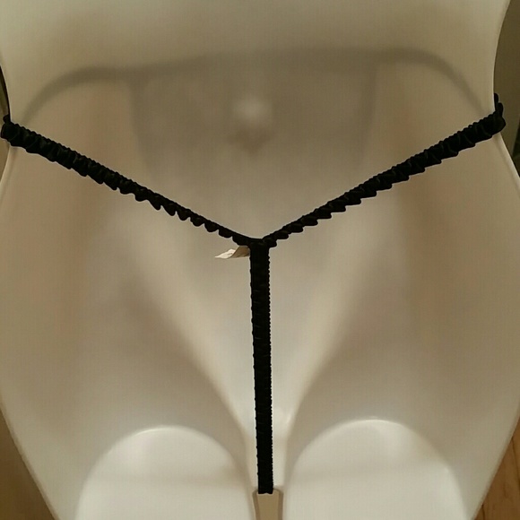 Sexy Black Lace G-string Panties - Picture 4 of 4