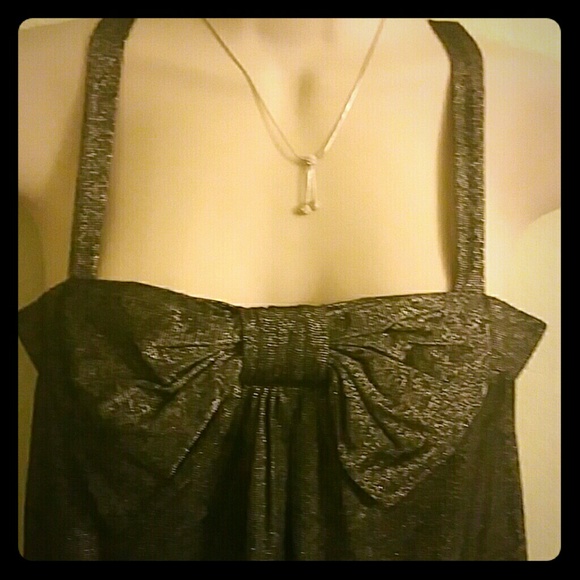 Black and silver cute top