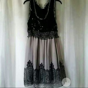 American Rag Dress with Black Sequins; Plus SZ: 1X