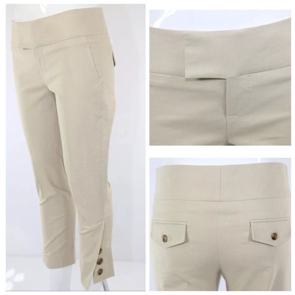 Alvin Valley Beige Crop Cigarette Pants 31" 2 - Picture 3 of 3