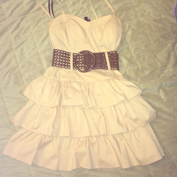 Nude Bebe Ruffle Dress.