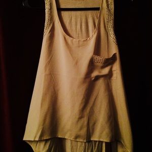 high-low studded tank top