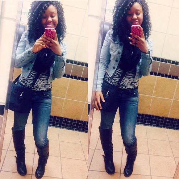 Blue jean crop jacket