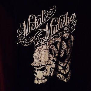 black metal mullisha v-neck