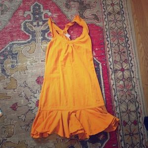 Orange ruffle nightie or pool coverup!