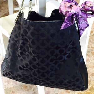Black coach hand bag. Perfect condition!