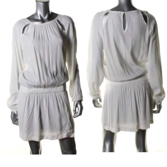 Charles Henry Dresses & Skirts - CHARLES HENRYWhite Crepe Cut-Out Long Casual Dress
