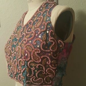 Tops - ViNtage Beaded Crop Top Tops - ViNtage Beaded Crop Top