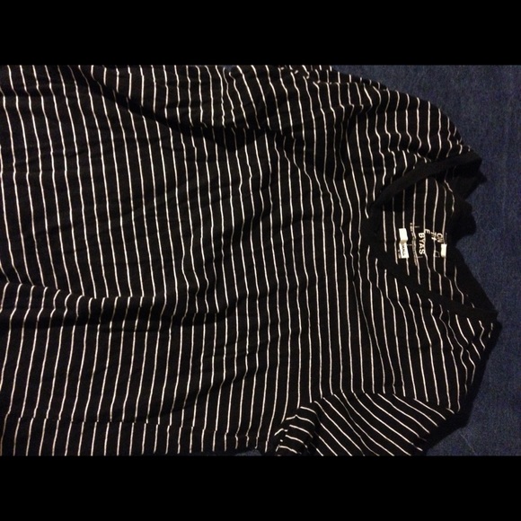 Black & White stripped v-neck