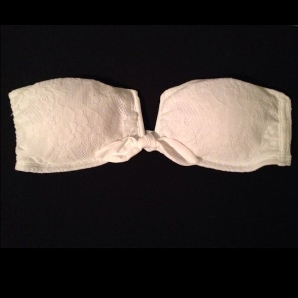 White lace swimsuit top