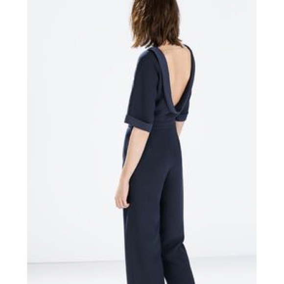 Zara Dresses & Skirts - Draped back jumpsuit with chain detail