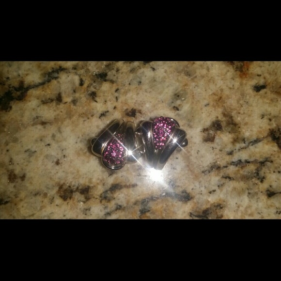 Sold🍭 STERLING SILVER AMETHYST EARRINGS - Picture 3 of 3