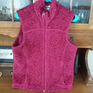 REDUCED! Burgundy fuzzy vest