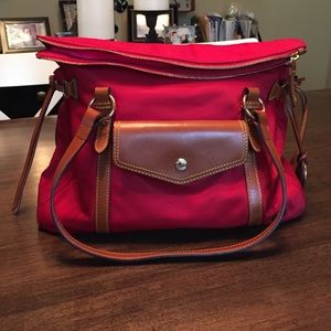 Beautiful red nylon Dooney