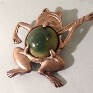 Mexico silver broach pin 2"