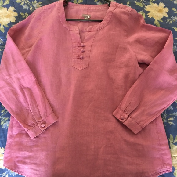 Pink linen top