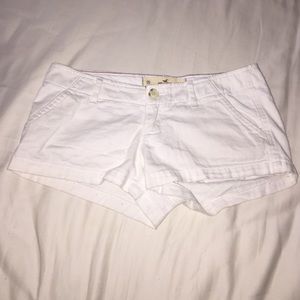 White Khaki material Hollister shorts