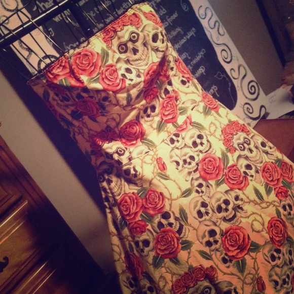 Rockabilly skulls swing pinup dress