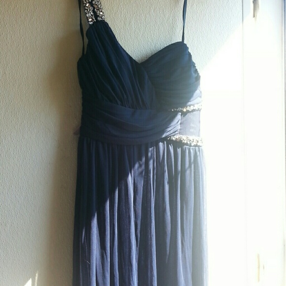 Navy blue/Silver Formal Dress - Picture 2 of 4