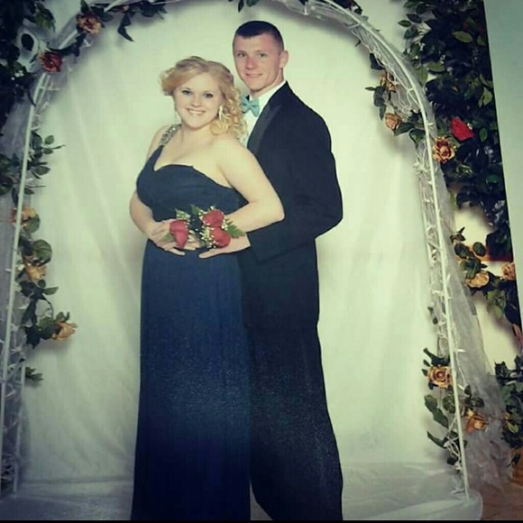 Navy blue/Silver Formal Dress - Picture 4 of 4