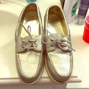 merona metallic doc sister slip on shoes