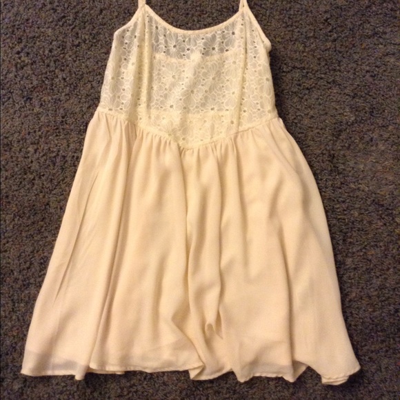 off white colored dress
