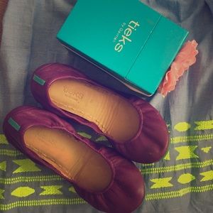 Tieks flats worn a few times. Purple