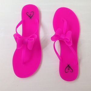 Brand new neon pink sandals never worn.