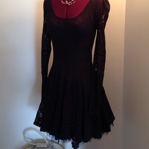 Free People Black & Navy Dress