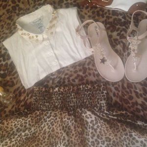 Leopard print skort