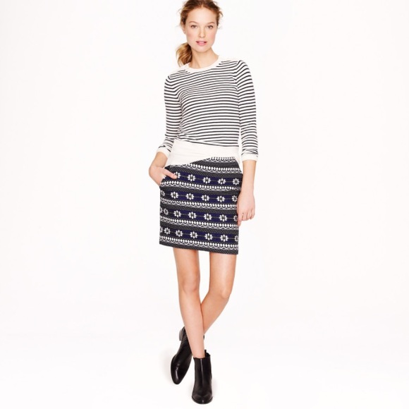 Aztec Floral Print J.Crew Skirt