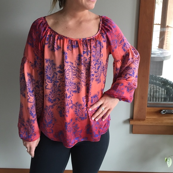Willi Smith paisley peasant blouse