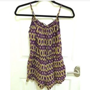 Tribal print romper with pockets