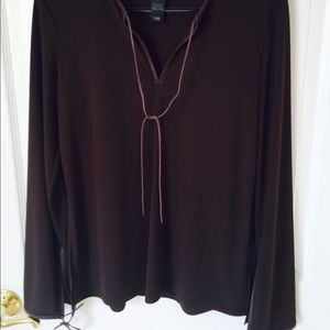 Dark grey boho blouse