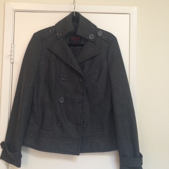Grey Pea Coat size medium