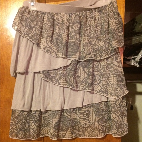 Charlotte Russe layered ruffle skirt